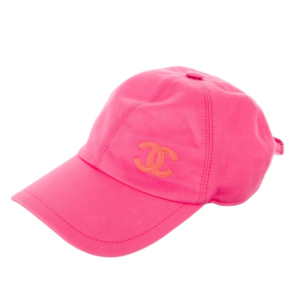 CHANEL Vibrant Pink Cap with Logo